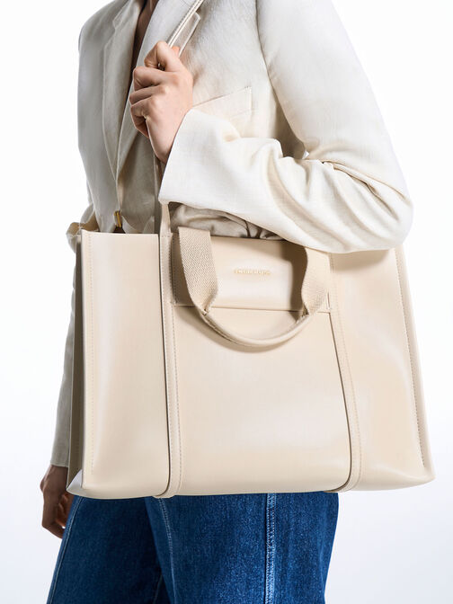 Shalia Tote Bag, Beige, hi-res