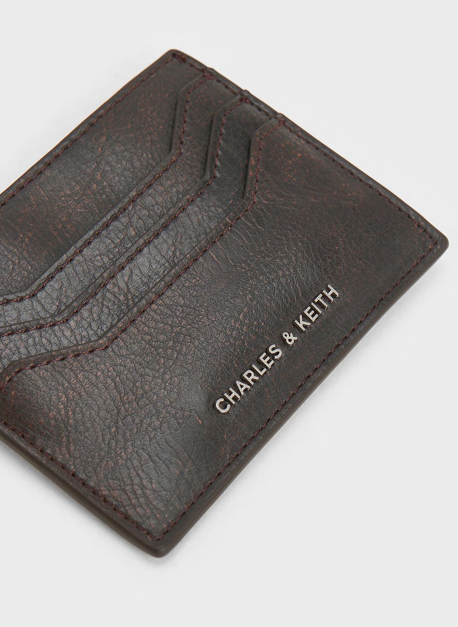 Carli Multi-Slot Card Holder, Dark Brown, hi-res