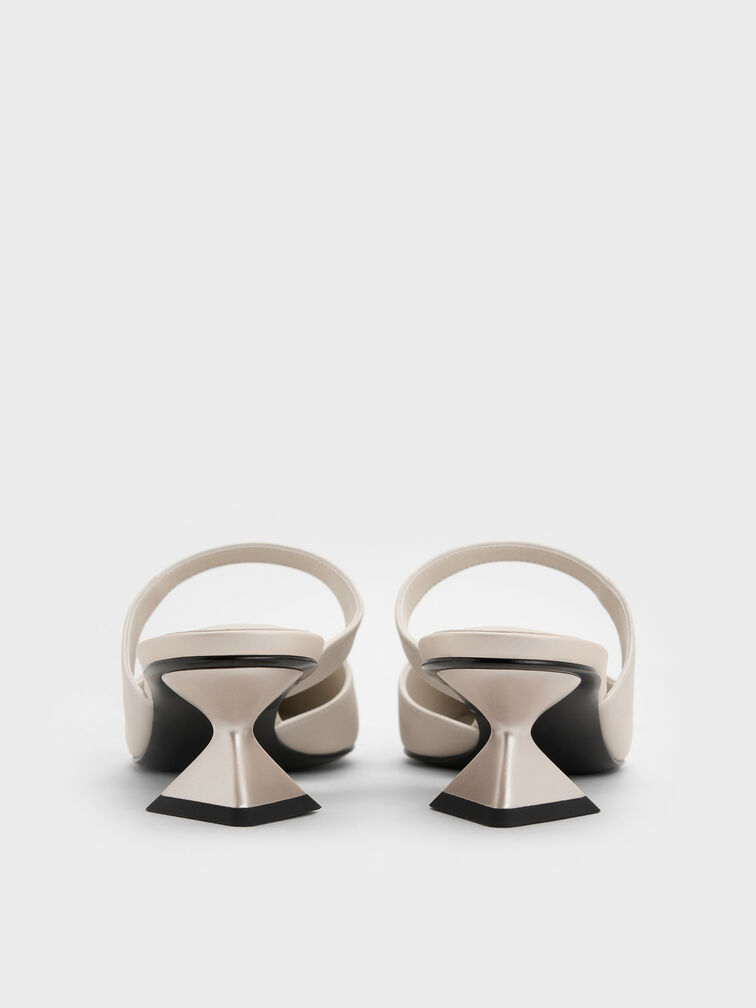 Vada Asymmetric Sculptural Heel Pumps, White, hi-res