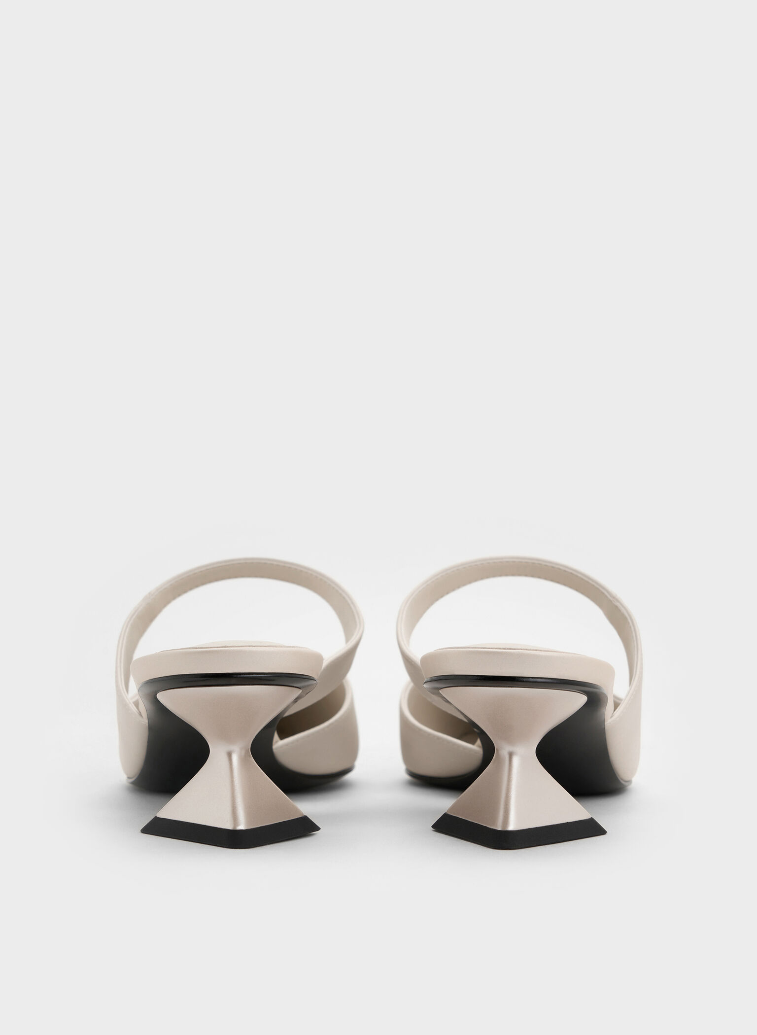 Vada Asymmetric Sculptural Heel Pumps, White, hi-res