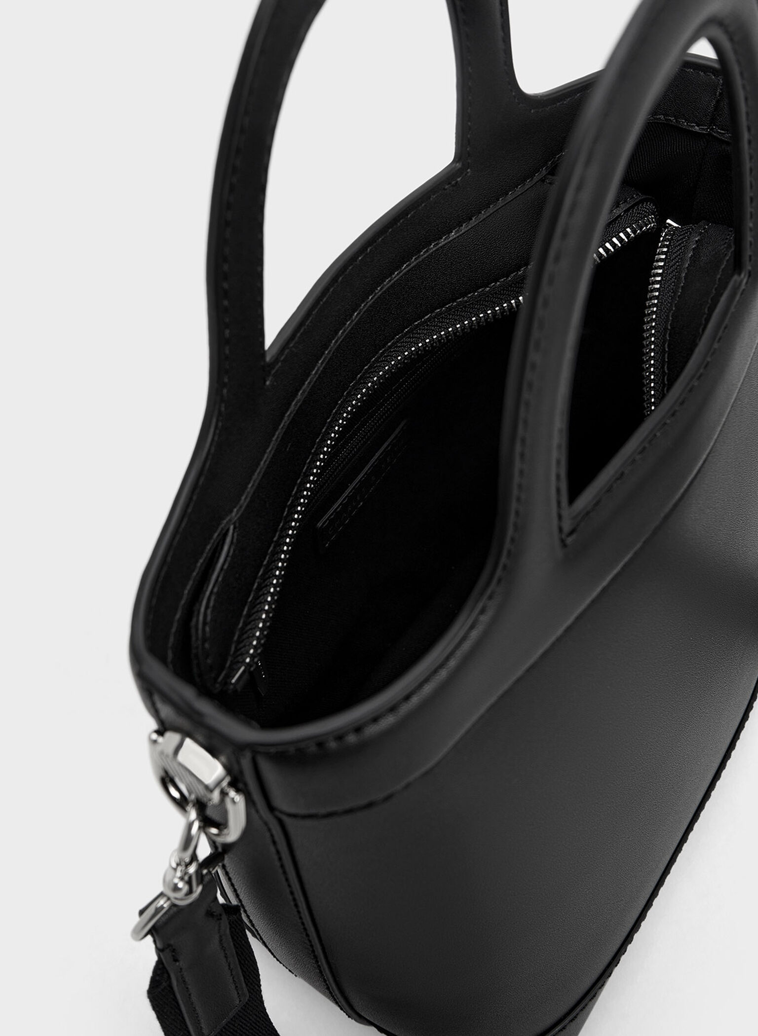 Bronte Top Handle Bucket Bag, Black, hi-res