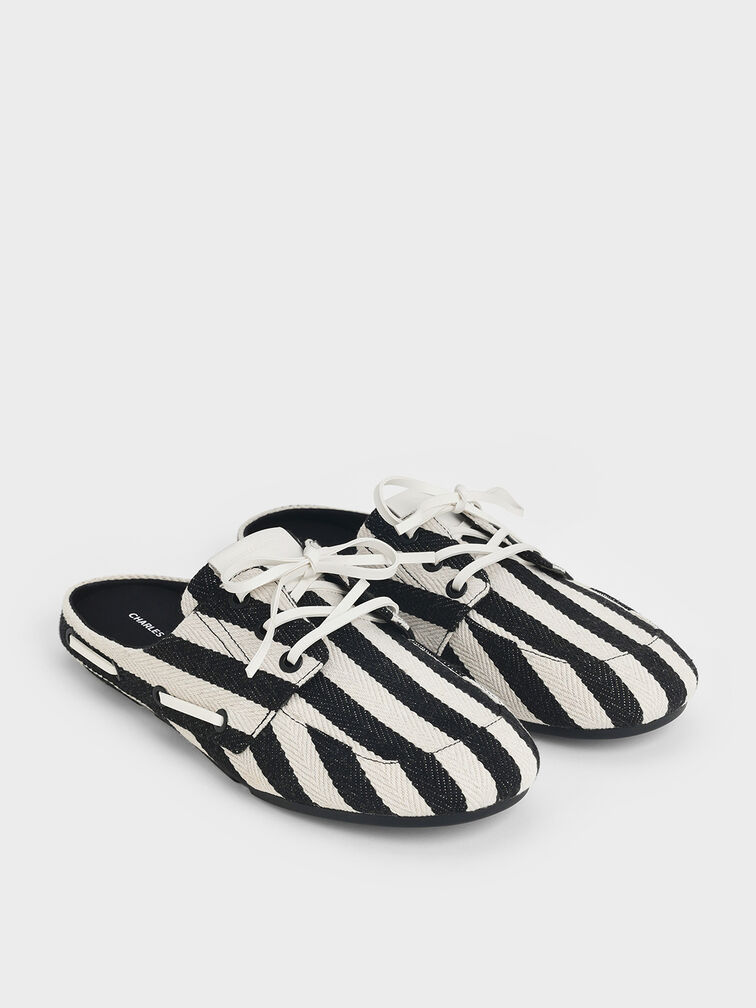 Striped Slip-On Boat Shoes, Multi, hi-res