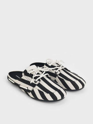 Striped Slip-On Boat Shoes, Multi, hi-res