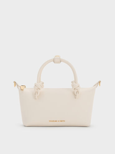 Sammie Knotted-Handle Tote Bag, Cream, hi-res