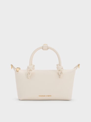 Sammie Knotted-Handle Tote Bag, Cream, hi-res