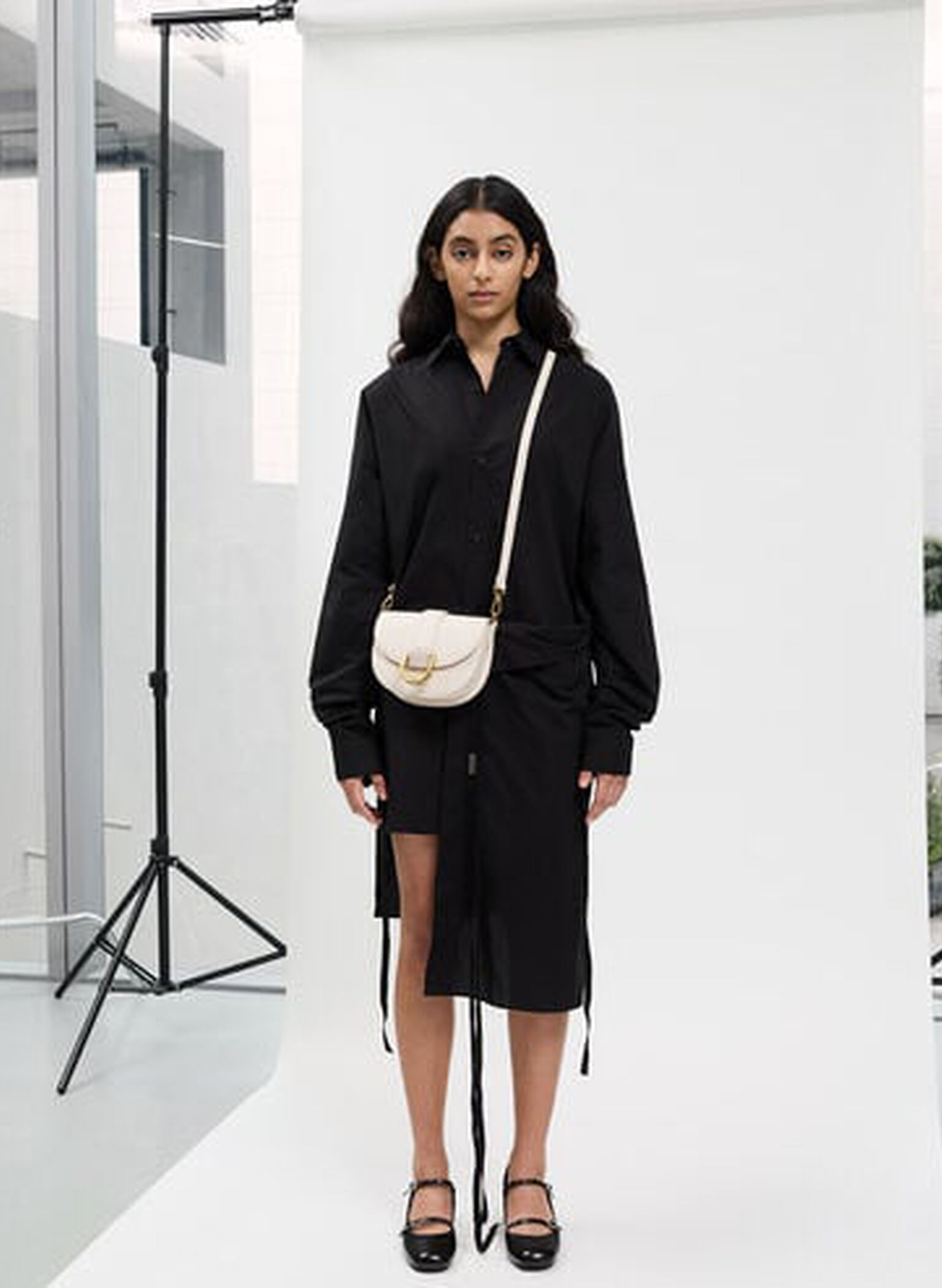 Mini Gabine Saddle Bag, Cream, hi-res