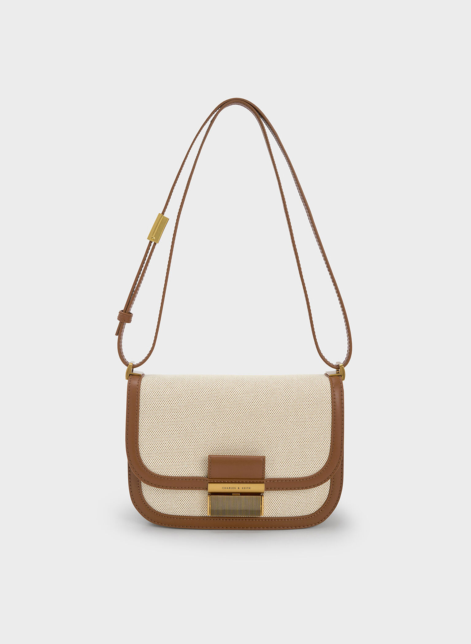 Charlot Canvas Crossbody Bag, Chocolate, hi-res