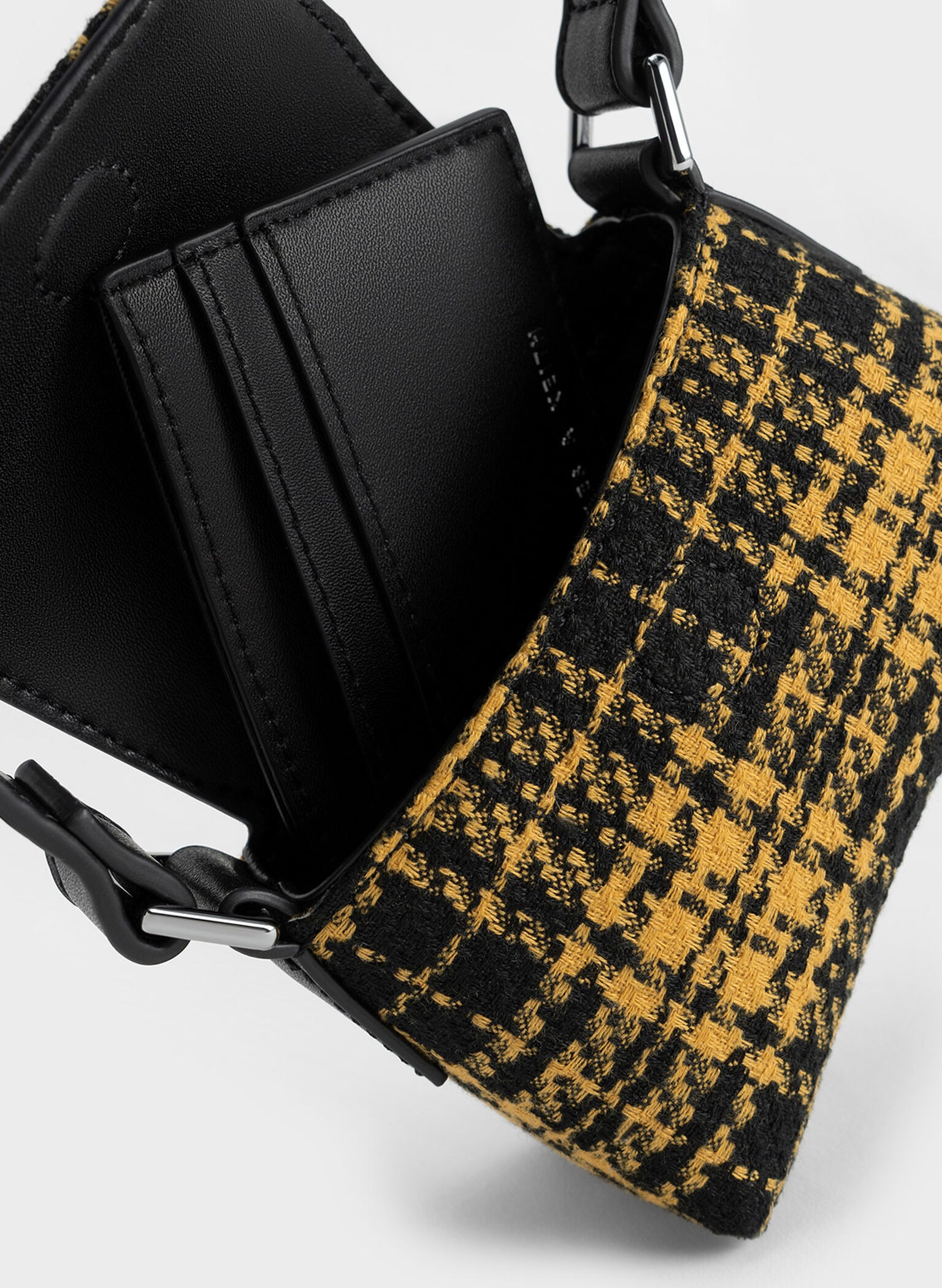 Woven Check-Print Mini Bag, Multi, hi-res