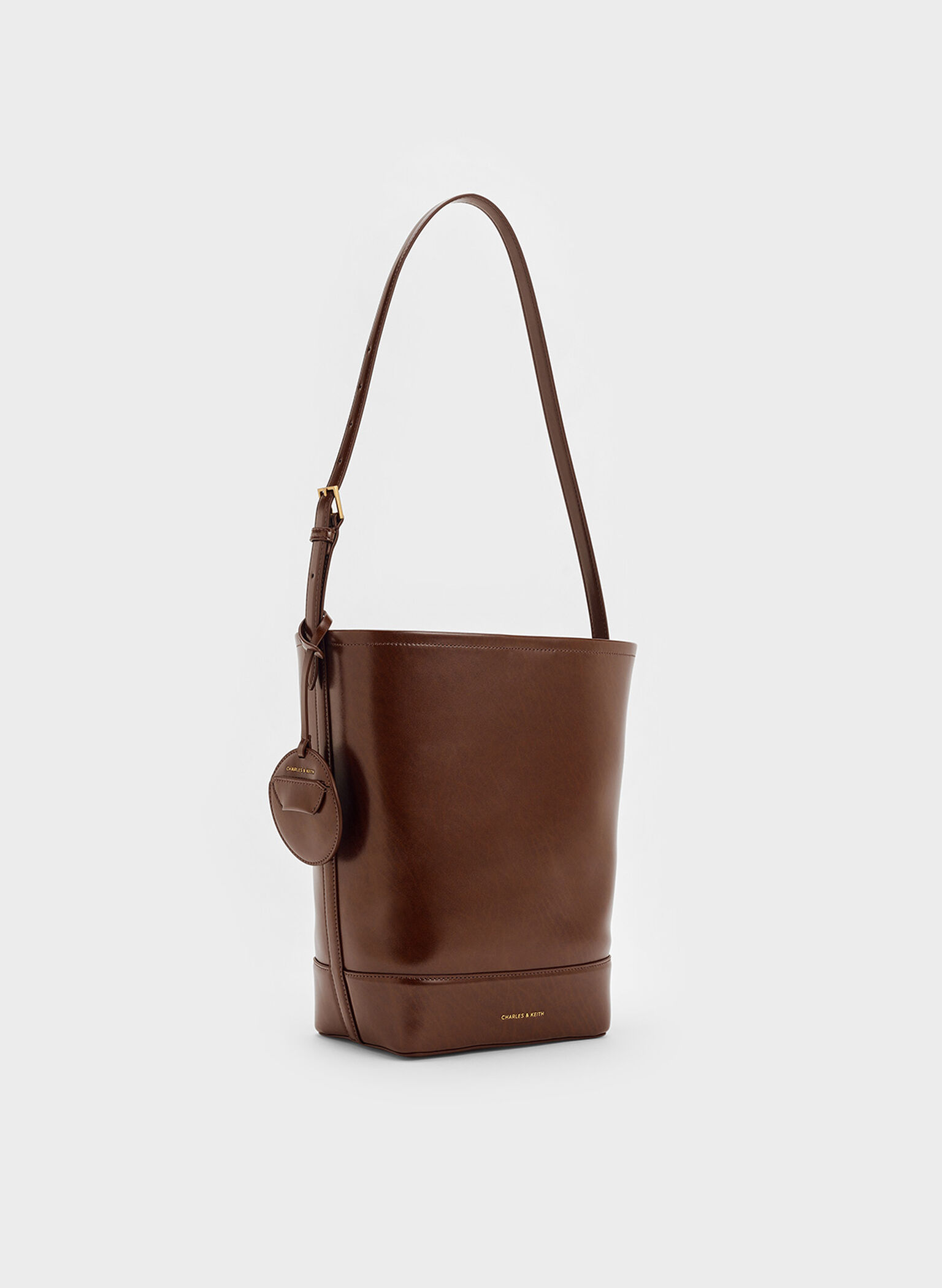 Enola Elongated Bucket Bag, Dark Brown, hi-res