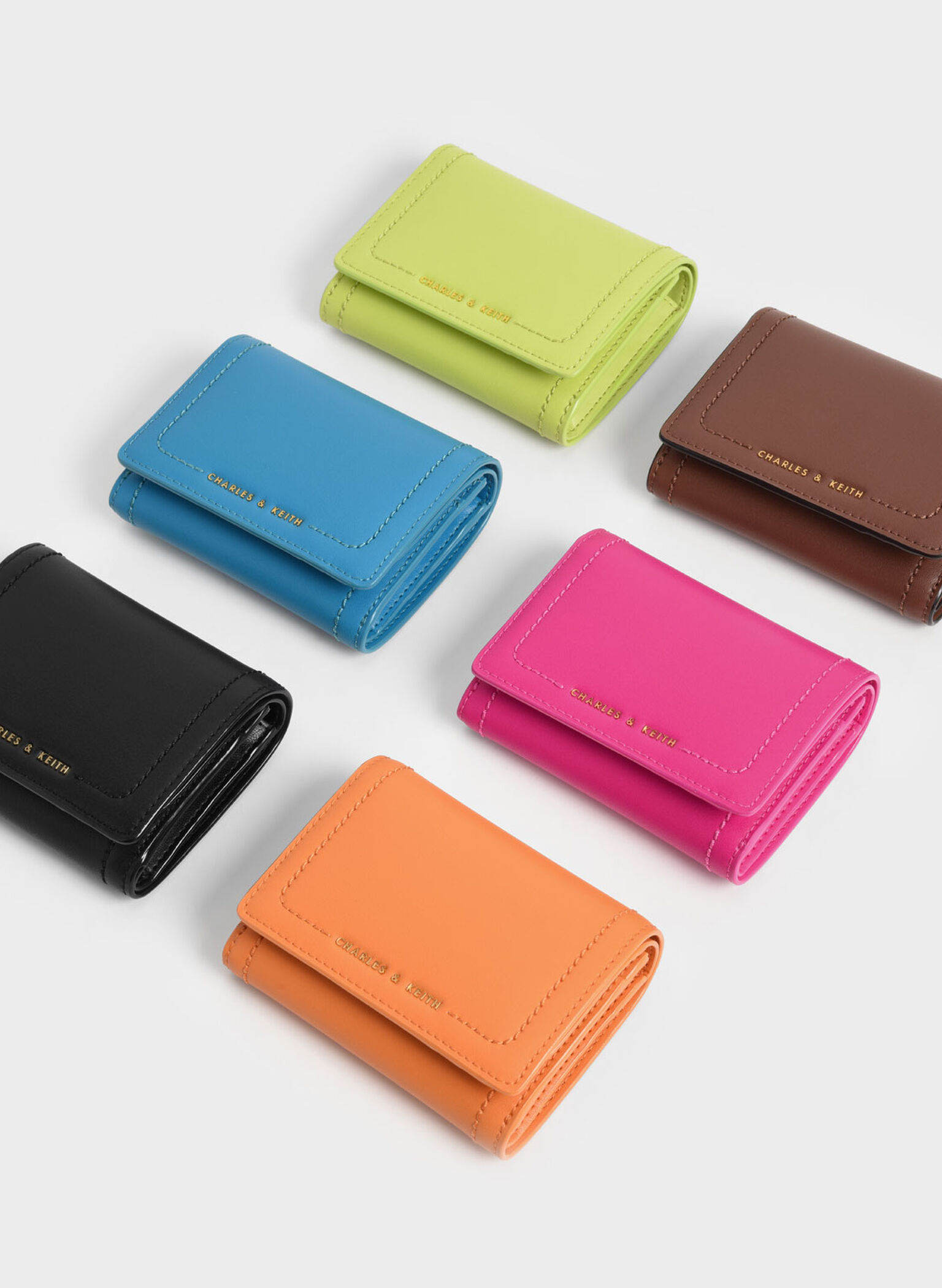 Sonnet Snap-Button Small Wallet, Chocolate, hi-res