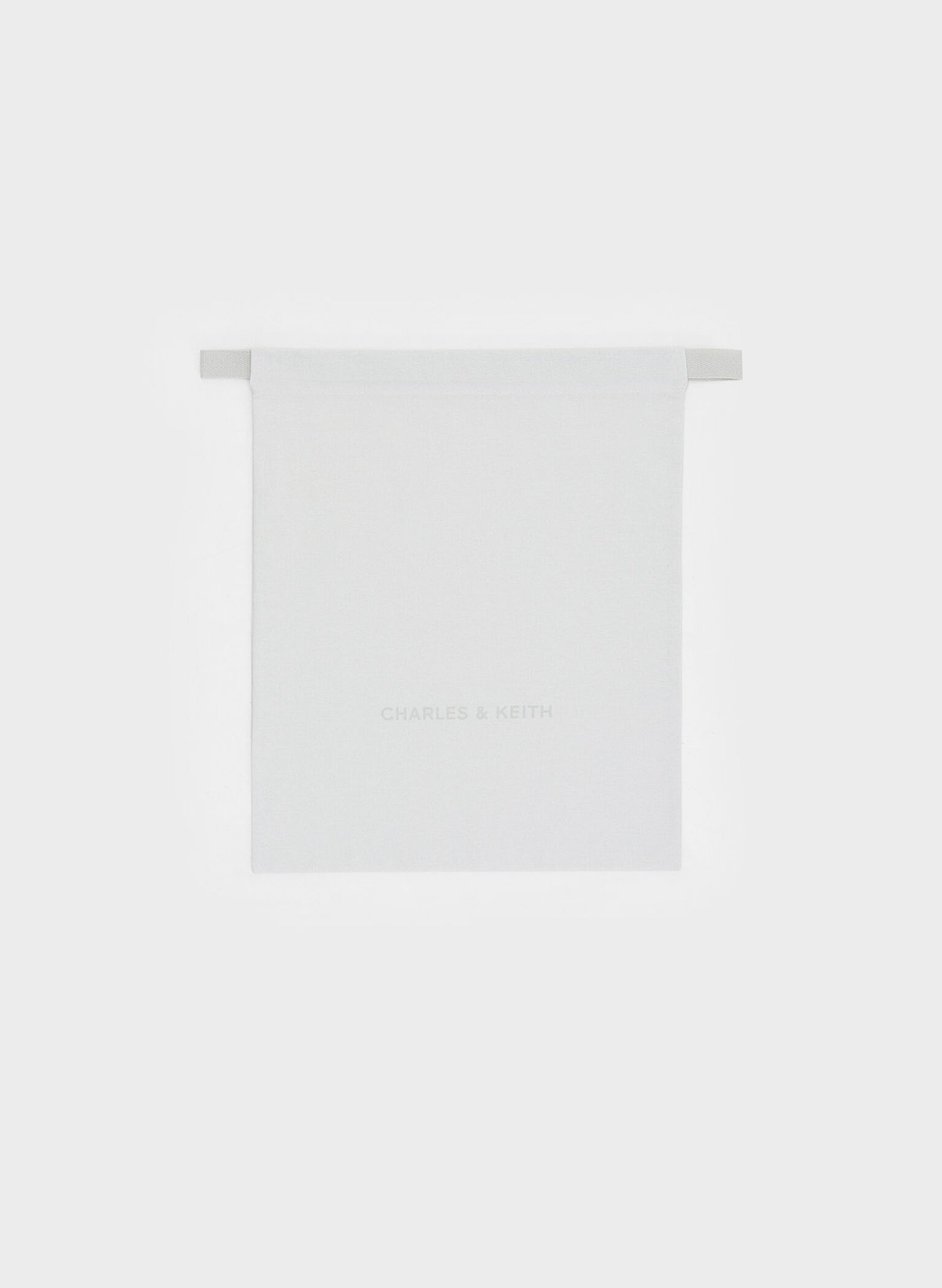 CHARLES & KEITH Recycled Cotton Drawstring Bag, Grey, hi-res