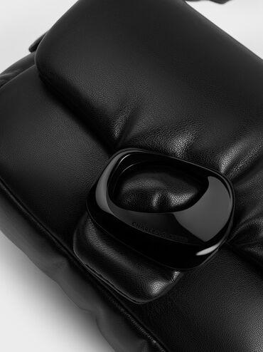 Moore Padded Shoulder Bag, Noir, hi-res