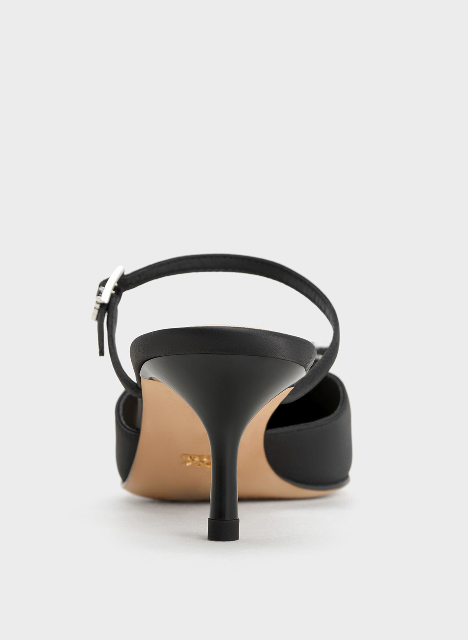 Recycled Polyester Bow Kitten-Heel Mules, Black Textured, hi-res