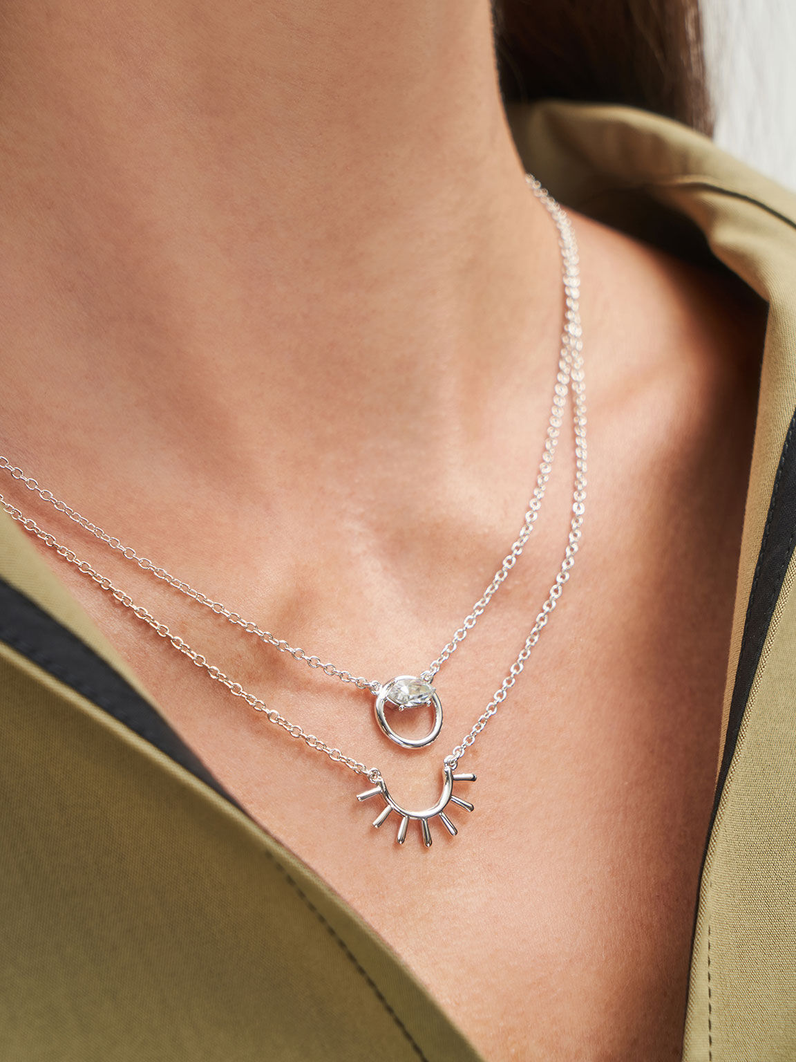 Sterling silver clearance princess necklace