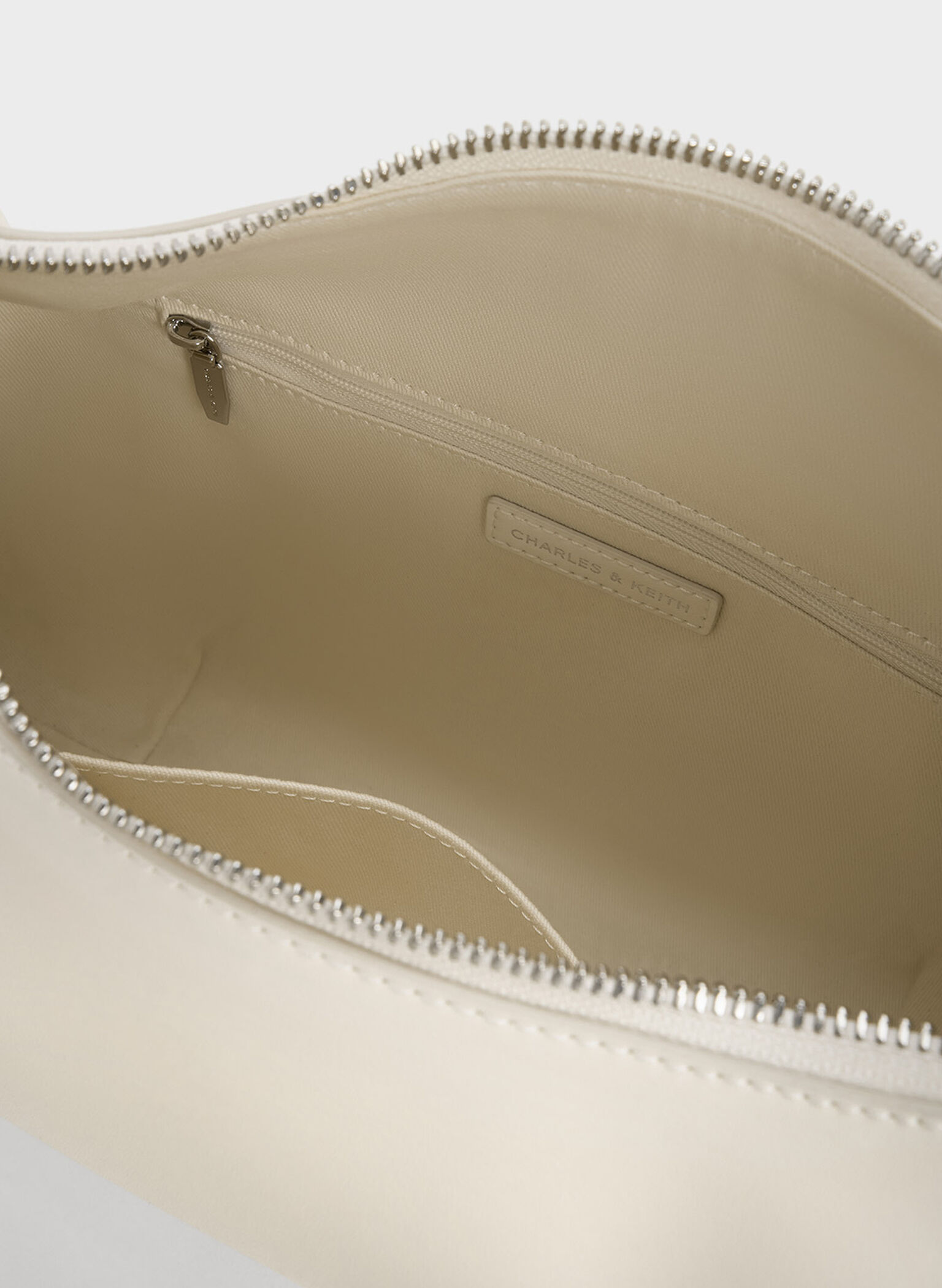 Odella Curved Hobo Bag, Cream, hi-res