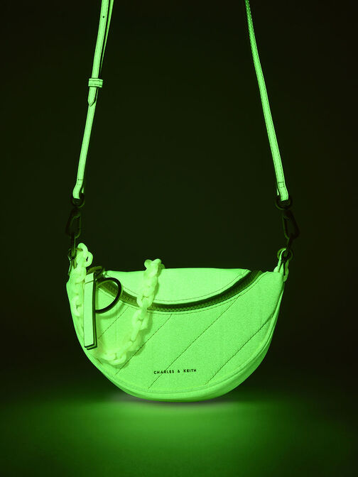 Philomena Glow-In-The-Dark Saddle Bag, Butter, hi-res