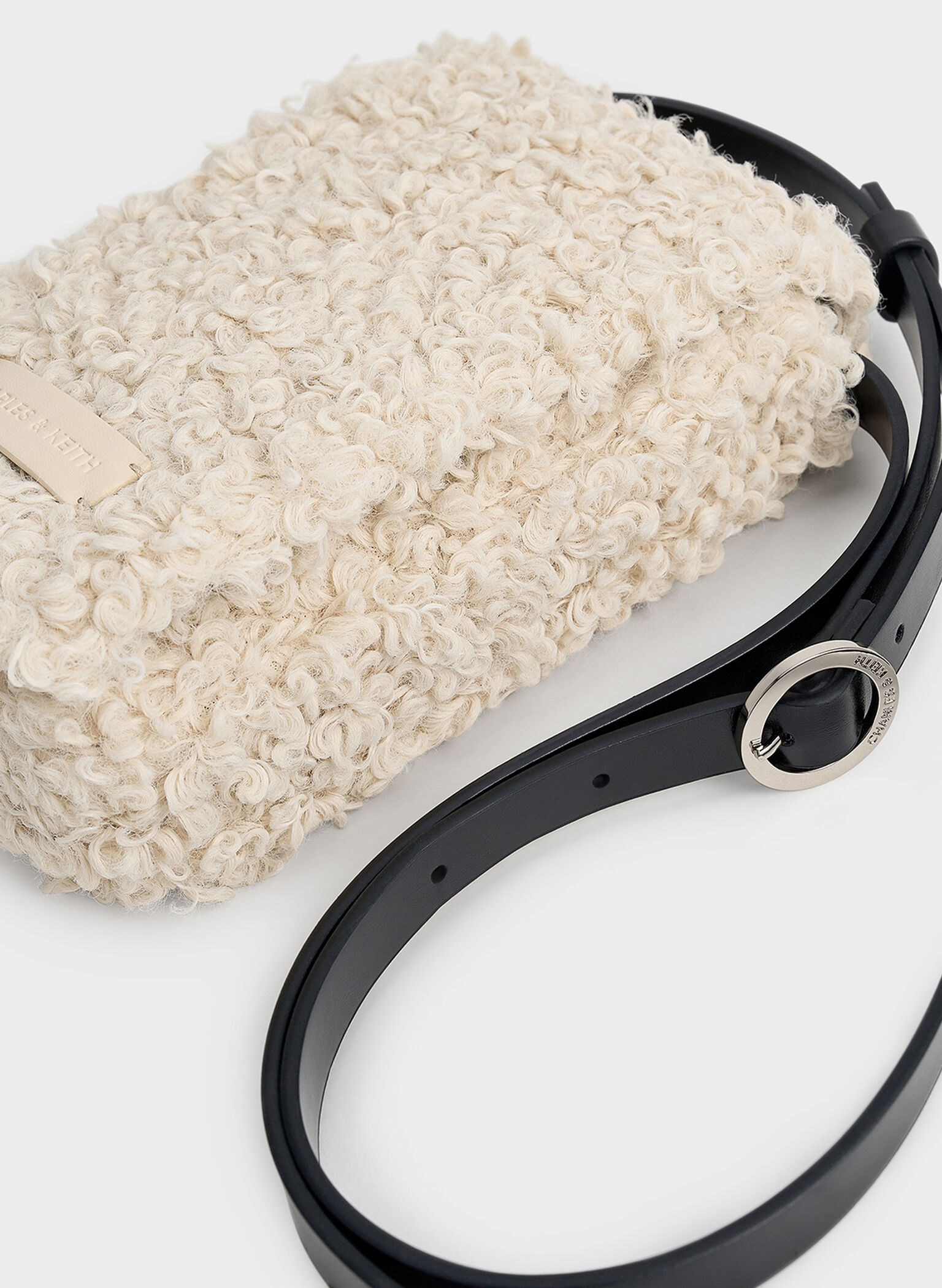 Furry Mini Bag, Chalk, hi-res