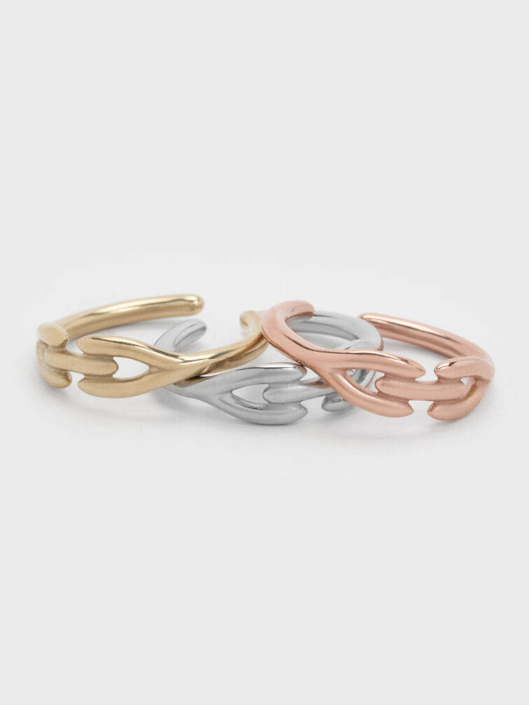 Kris Sculptural Ring, Silver, hi-res
