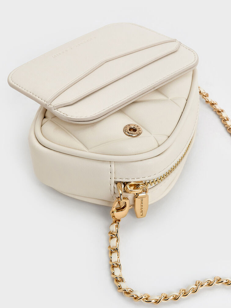 Arwen Quilted Mini Bag, Cream, hi-res