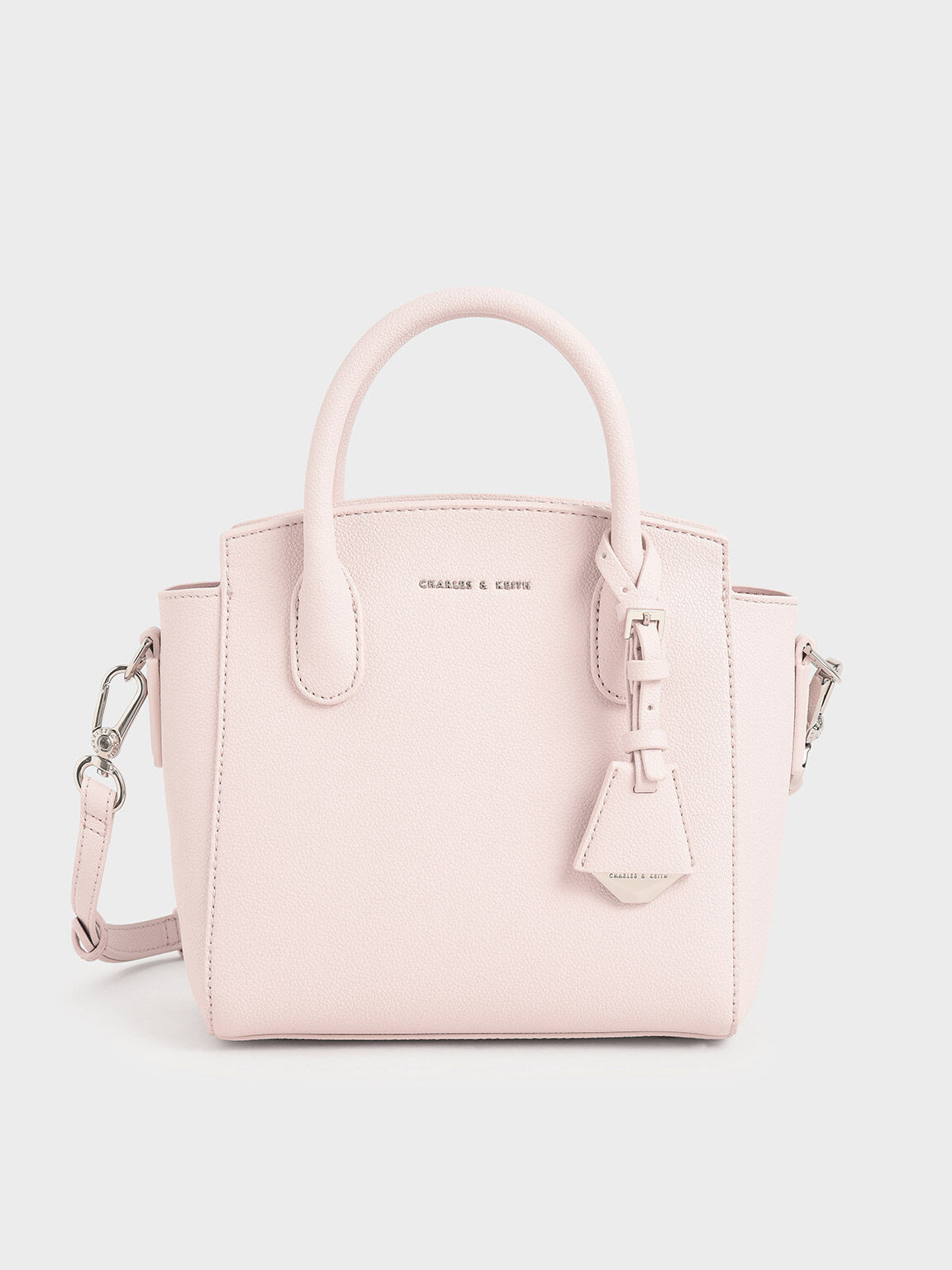 Harper Structured Top Handle Bag Light Pink
