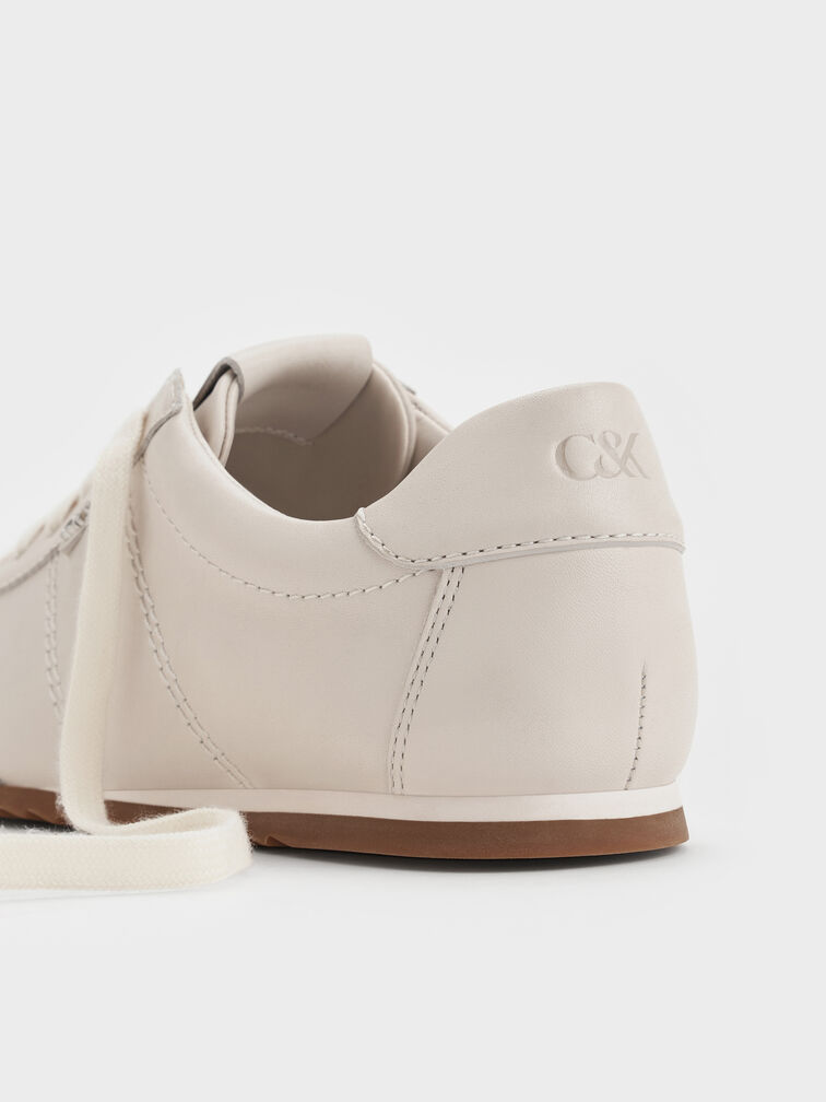 Jace Leather Sneakers, Chalk, hi-res