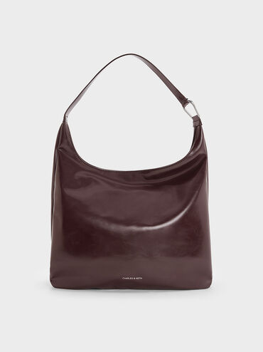 Lumen Slouchy Hobo Bag, Plum, hi-res