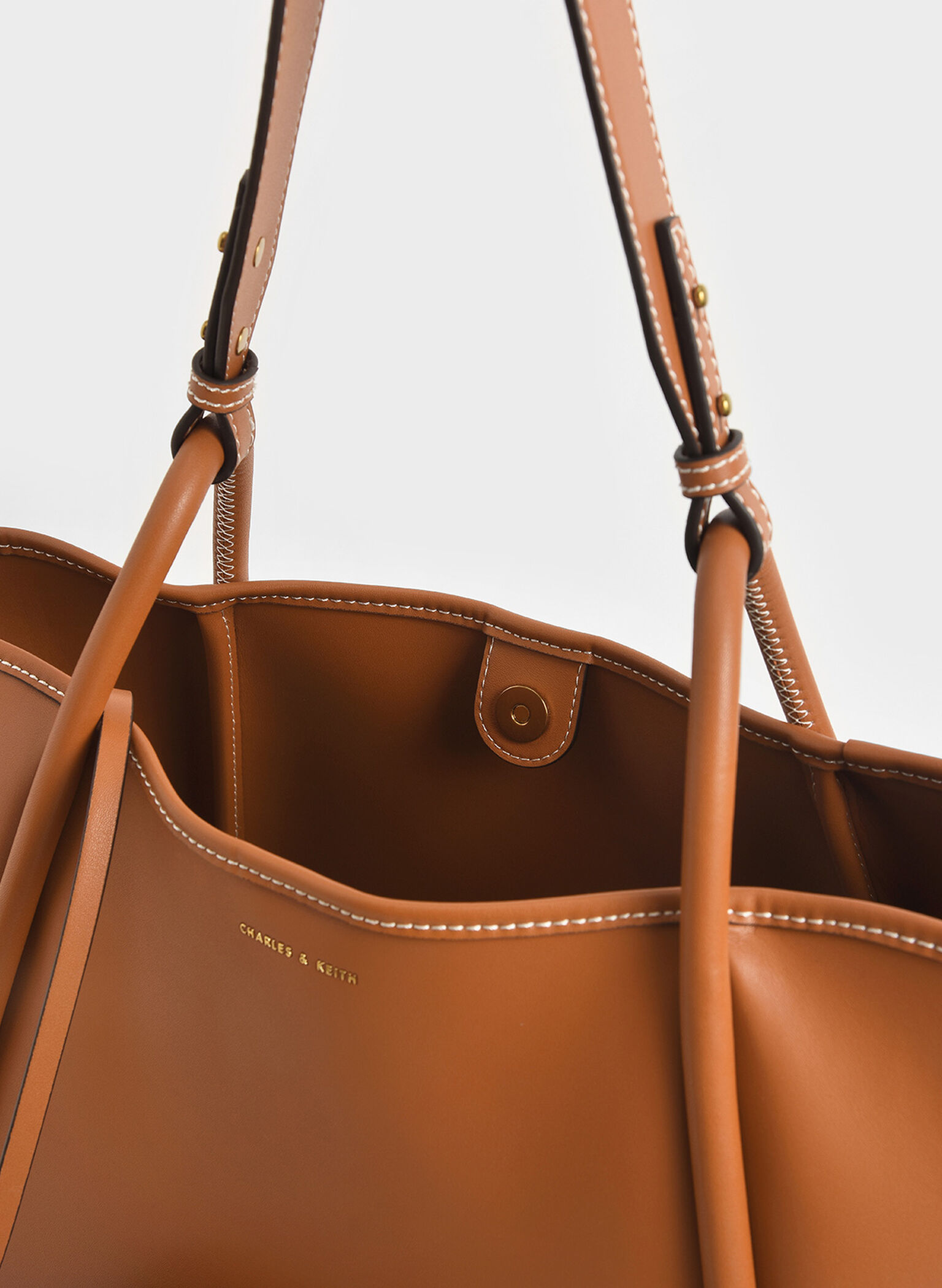 Lyla Tubular Slouchy Tote Bag, Cognac, hi-res