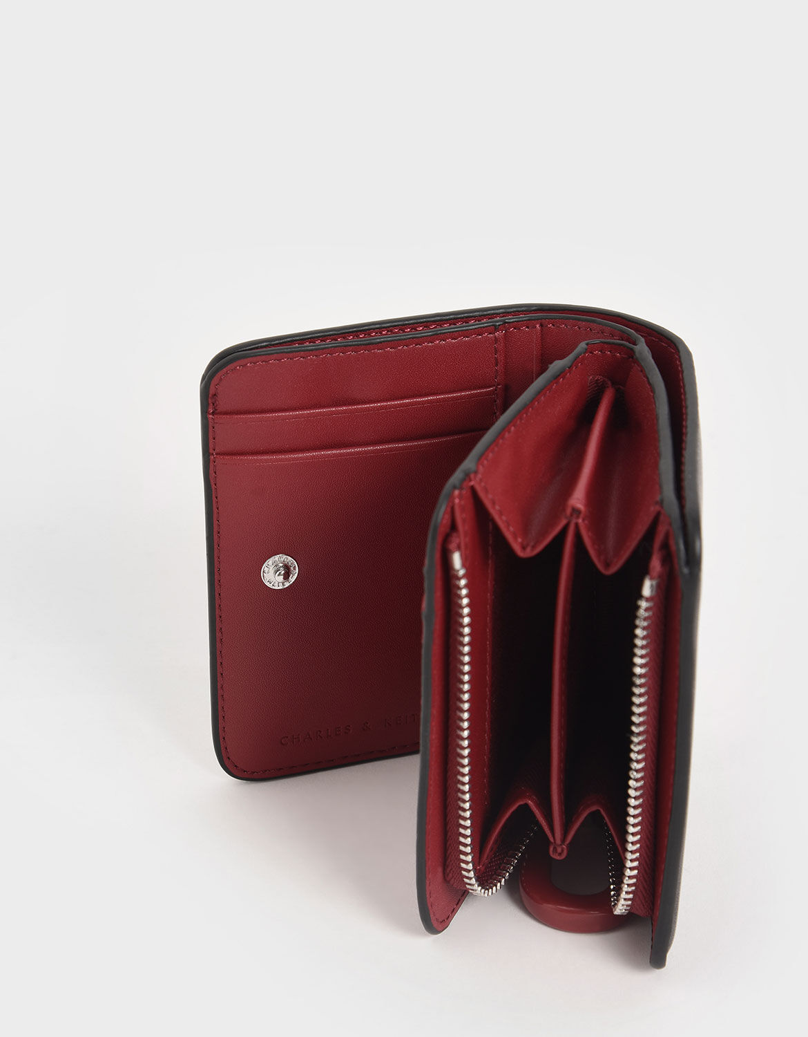 Mini Top Zip Small Wallet Black