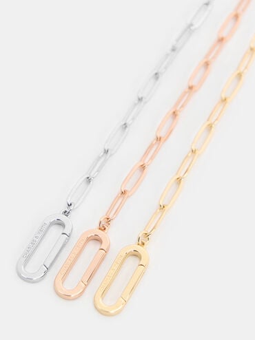 Arleth Oblong-Pendant Chain Bracelet, Gold, hi-res