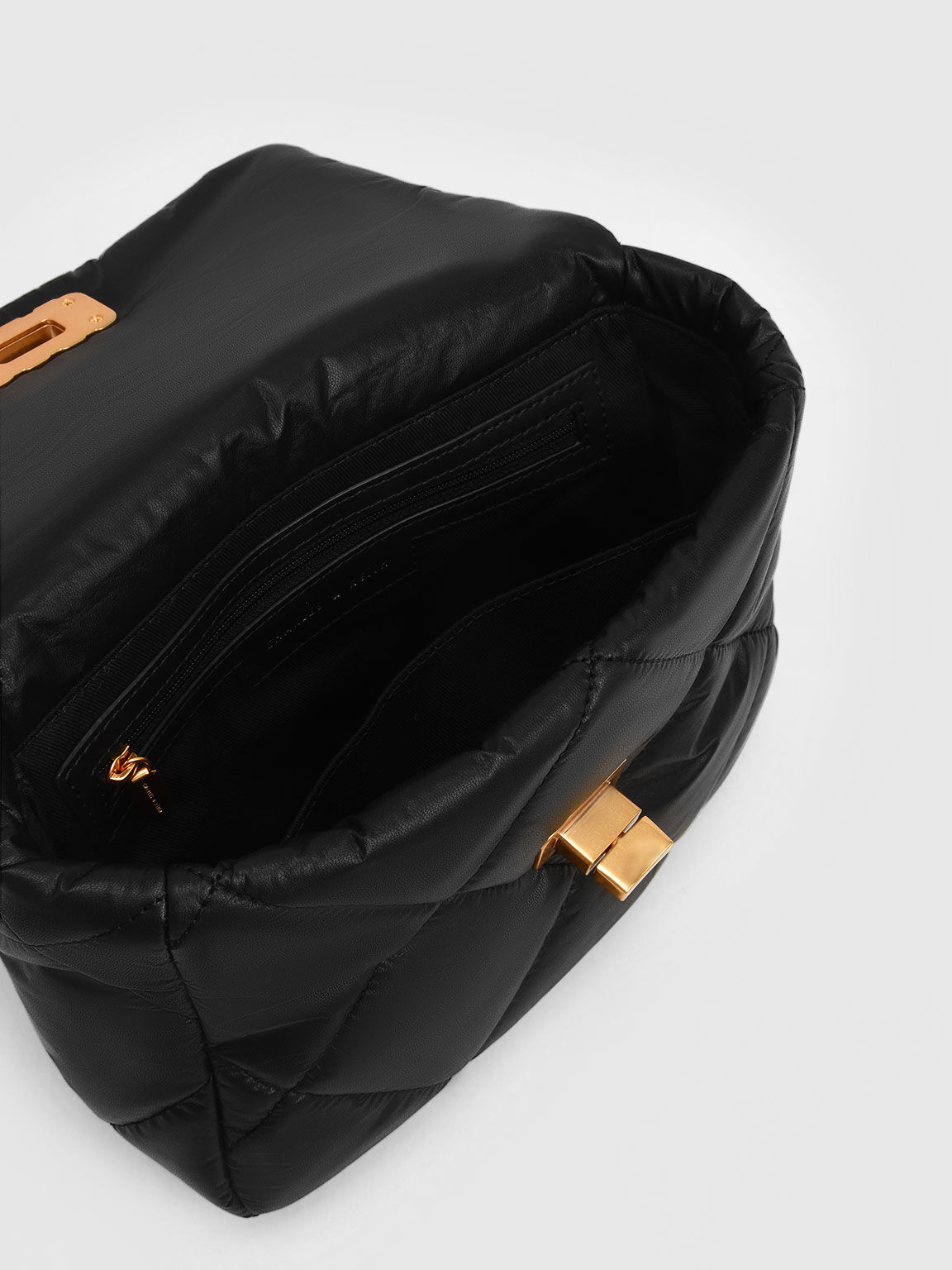 Paffuto Padded Shoulder Bag, Black, hi-res