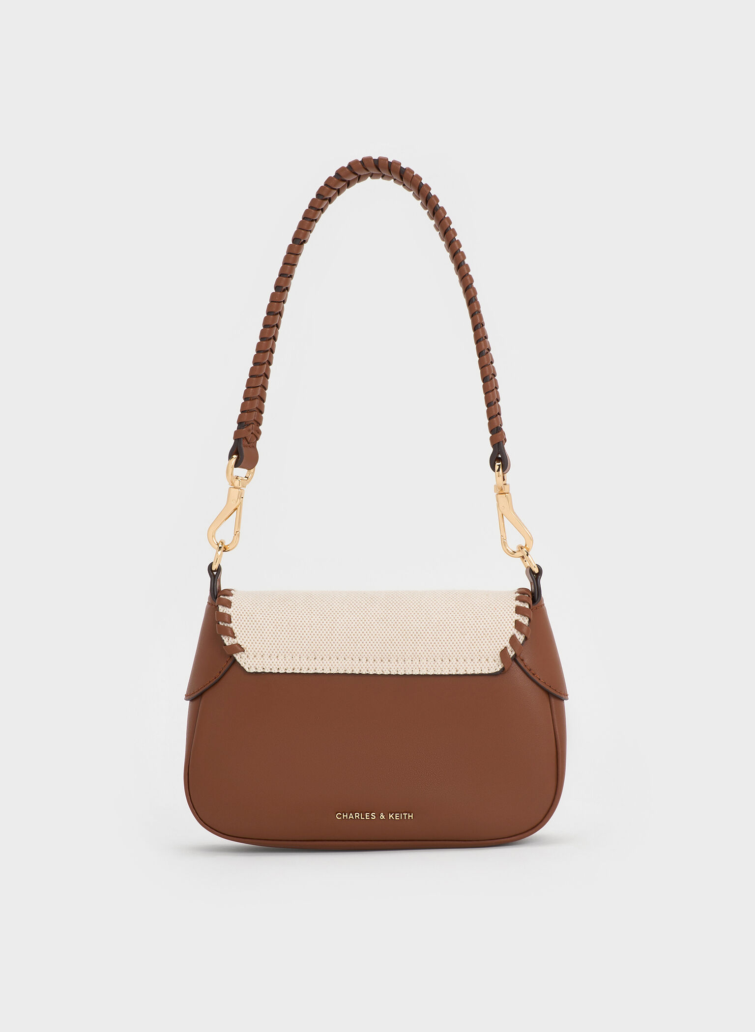 Blume Canvas Braided Shoulder Bag, Taupe Canvas, hi-res