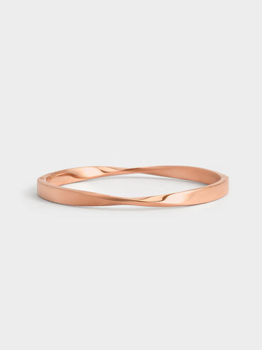 Lena Twist Bangle, Rose Gold, hi-res
