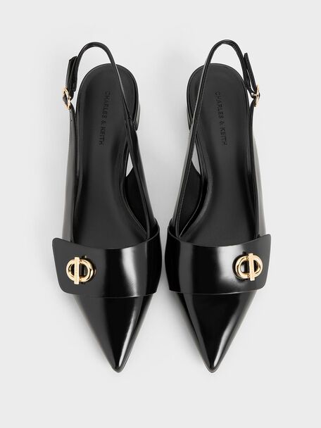 Marley Slingback Pumps, Black Box, hi-res