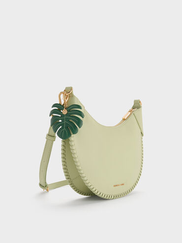 Blume Braided Curved Hobo Bag, Matcha Green, hi-res