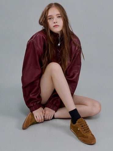 Jace Suede Sneakers, Brown, hi-res