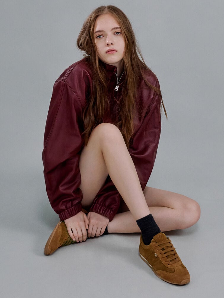 Jace Suede Sneakers, Brown, hi-res