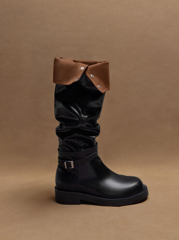 Eilis Thigh-High Boots, Black, hi-res