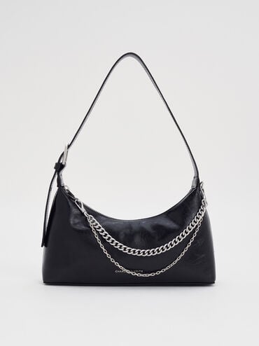 Atwood Chain-Embellished Shoulder Bag, Noir, hi-res