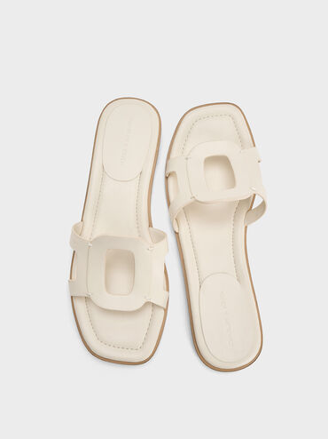 Easley Cut-Out Slide Sandals, Chalk, hi-res