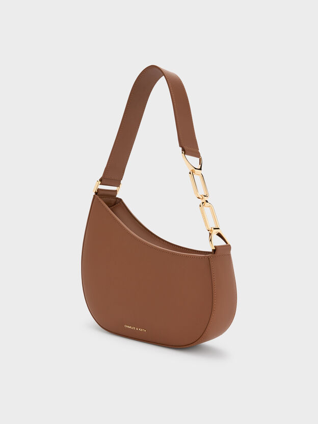Agatha Chain-Strap Shoulder Bag, Chocolate, hi-res
