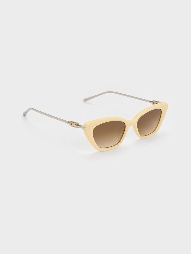 Adalyn Cat-Eye Sunglasses, Butter Yellow, hi-res