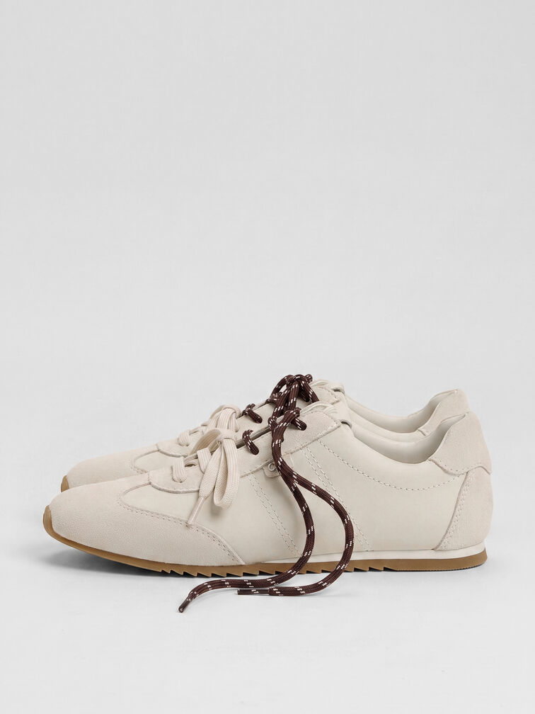 Jace Leather & Suede Sneakers, Chalk, hi-res