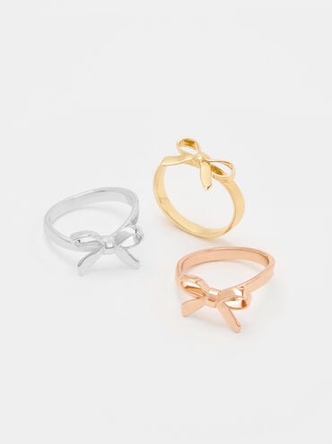Athalia Bow Ring, Gold, hi-res