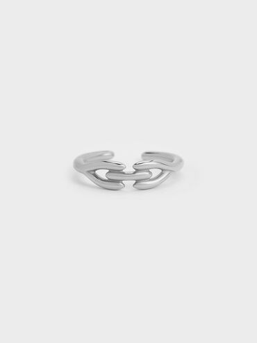 Kris Sculptural Ring, Silver, hi-res
