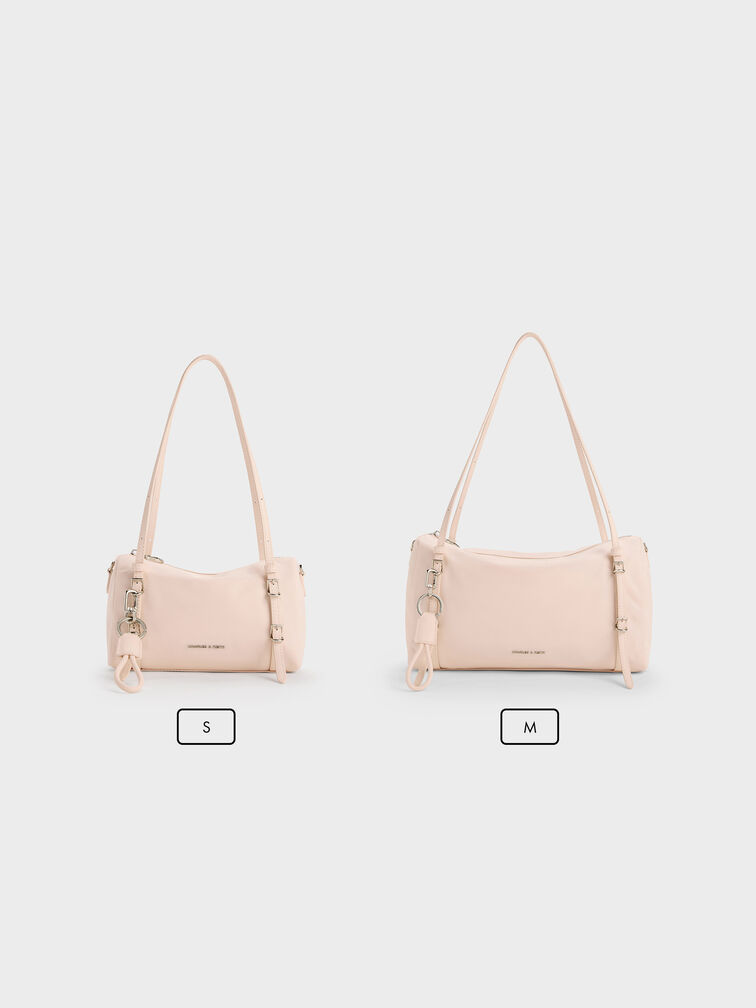 Levy Nylon Shoulder Bag, Soft Pink, hi-res