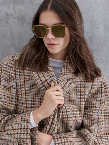 Lisbeth Butterfly Sunglasses, Chestnut Brown, hi-res