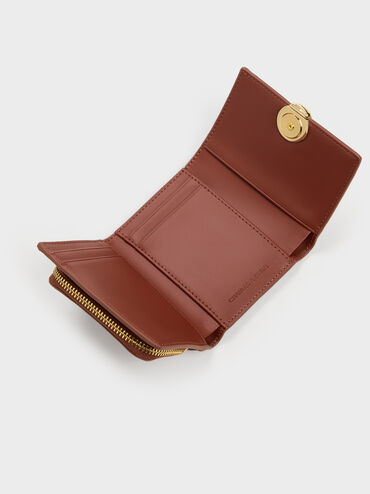 Behn Small Wallet, Brick, hi-res