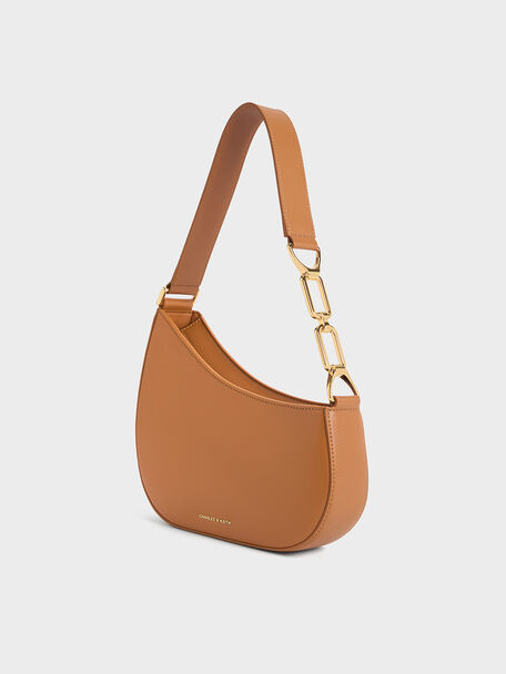 Agatha Chain-Strap Shoulder Bag, Brown, hi-res