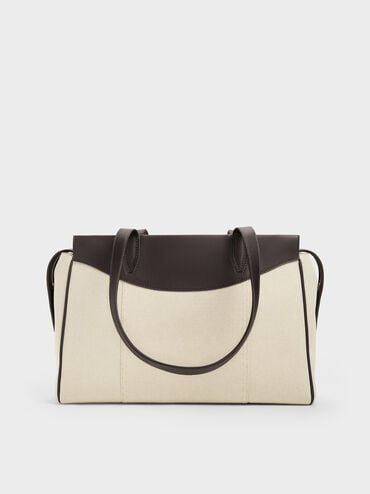 Raon Canvas Tote Bag, Espresso Brown, hi-res