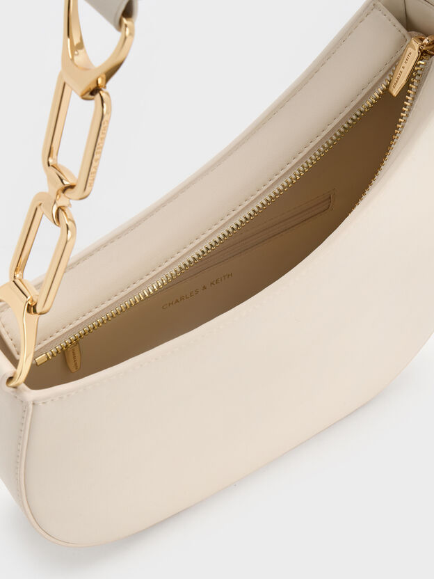 Agatha Chain-Strap Shoulder Bag, Cream, hi-res